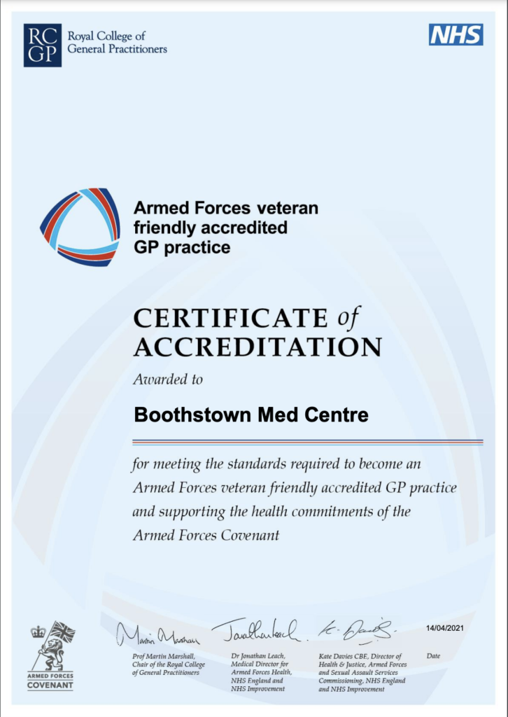 veteran friendly practice certificate