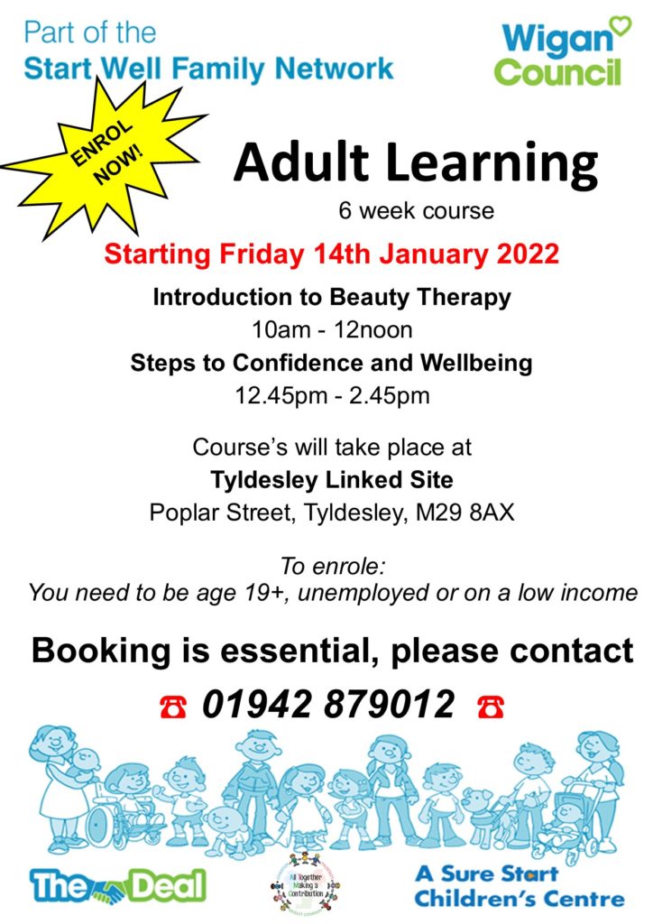 adult learning courses poster