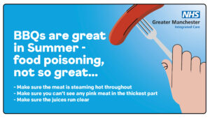bbq safety and food poisoning poster